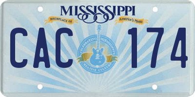 MS license plate CAC174