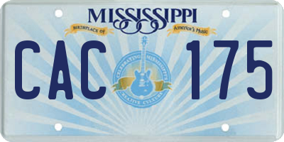 MS license plate CAC175