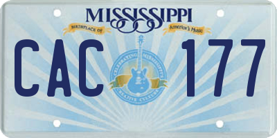 MS license plate CAC177