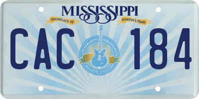 MS license plate CAC184