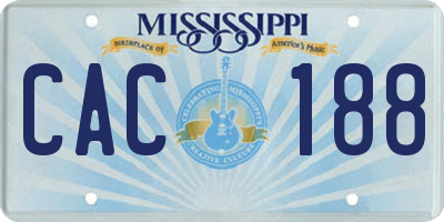 MS license plate CAC188