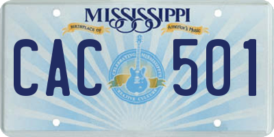 MS license plate CAC501
