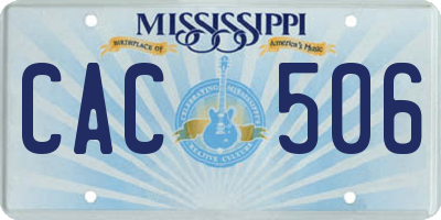 MS license plate CAC506