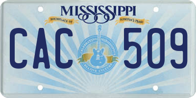 MS license plate CAC509