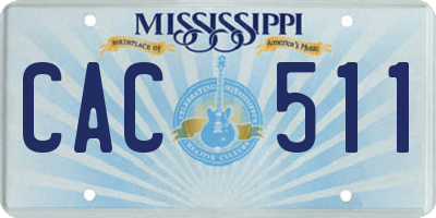 MS license plate CAC511