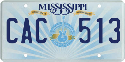 MS license plate CAC513
