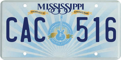 MS license plate CAC516