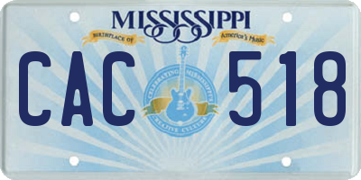 MS license plate CAC518