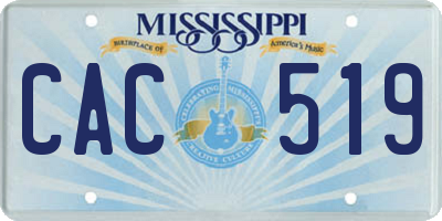 MS license plate CAC519