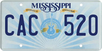MS license plate CAC520