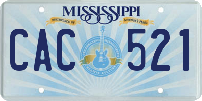 MS license plate CAC521