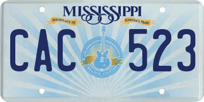 MS license plate CAC523