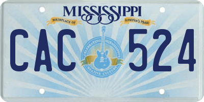 MS license plate CAC524