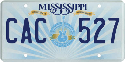 MS license plate CAC527
