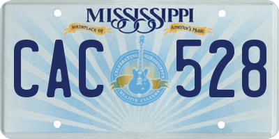 MS license plate CAC528