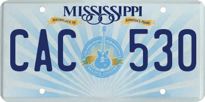 MS license plate CAC530