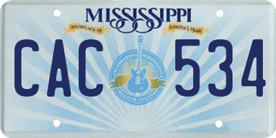 MS license plate CAC534