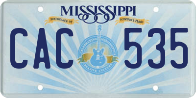 MS license plate CAC535