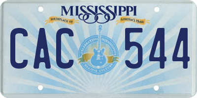 MS license plate CAC544