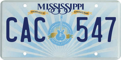 MS license plate CAC547