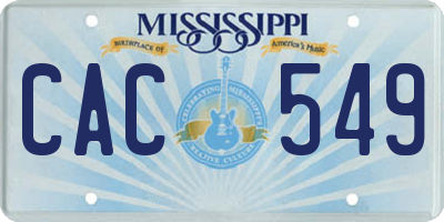 MS license plate CAC549