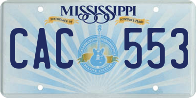 MS license plate CAC553