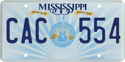 MS license plate CAC554