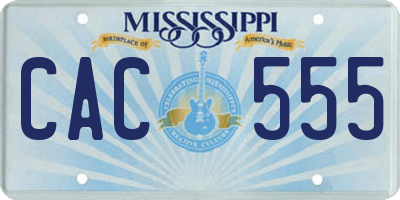 MS license plate CAC555
