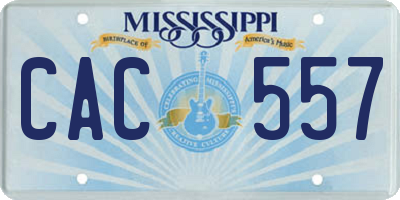 MS license plate CAC557