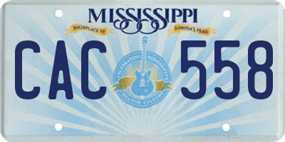 MS license plate CAC558