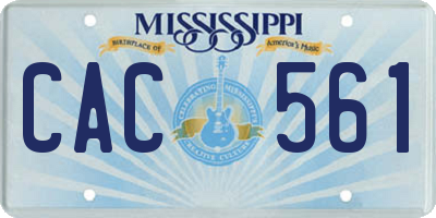 MS license plate CAC561