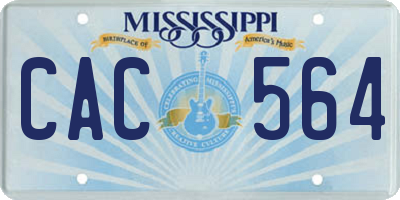 MS license plate CAC564