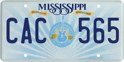 MS license plate CAC565