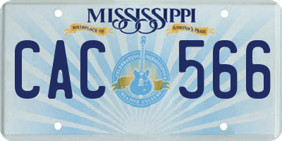 MS license plate CAC566