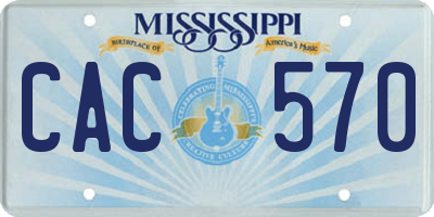MS license plate CAC570