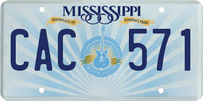 MS license plate CAC571