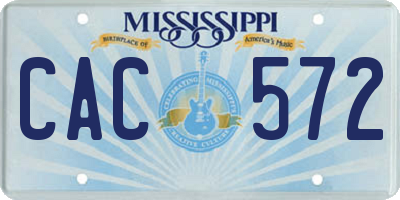 MS license plate CAC572