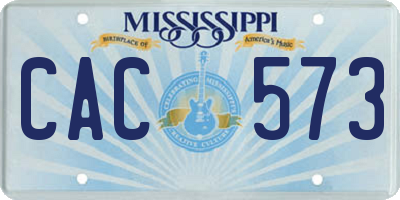 MS license plate CAC573