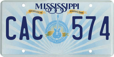 MS license plate CAC574