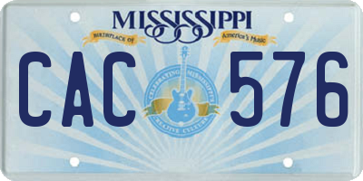 MS license plate CAC576