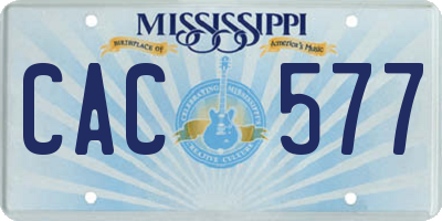 MS license plate CAC577