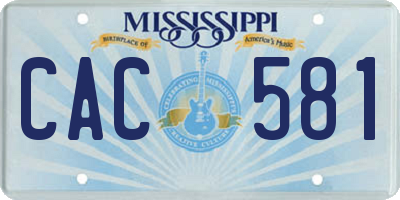 MS license plate CAC581