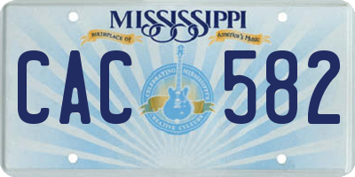 MS license plate CAC582