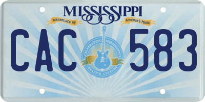 MS license plate CAC583