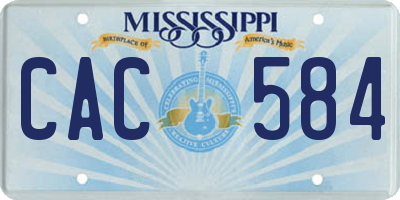 MS license plate CAC584