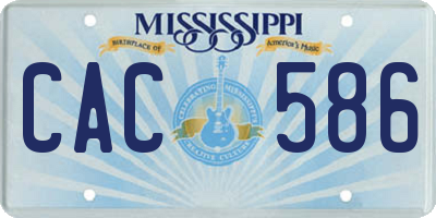 MS license plate CAC586