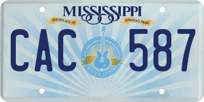 MS license plate CAC587