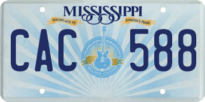 MS license plate CAC588