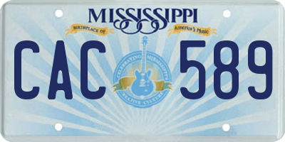 MS license plate CAC589