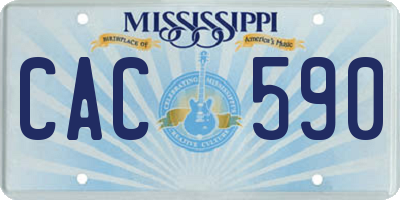 MS license plate CAC590